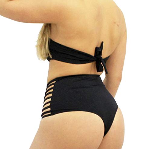 Biquíni Hot Pants Cintura Alta Preto Com Top Tomara Que Caia (M)