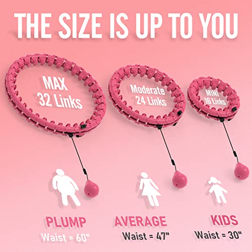 JKSHMYT Smart Weighted Hula Circle Hoop for Adults Weight Loss, Infinity Fitness Hoop, Fit Hoop 4lb Plus Size 60 inch Waist, 32 Detachable Links, Suitable for Women and Beginners - Thumbnail 3