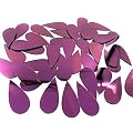 CHENRUI100pcs Long Teardrop Mirror Mosaic Tile Craft Mirrors (Purple)