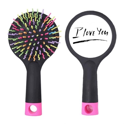 Brosse à cheveux démêlante avec citation I Love You, design ergonomique et finitions soignées