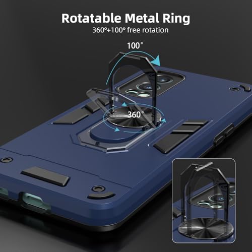 Image of Armor OnePlus Nord2 5G Defender Case | Rotating Ring Holder & Kickstand in-Built | Military Grade Armor | 360 Degree Protection Back Cover for OnePlus Nord2 5G (Blue)