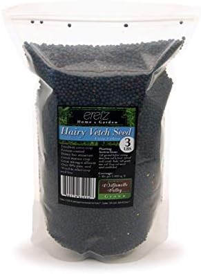 Hairy Vetch Legume Seed by Eretz (3lb) - Choose Size! Willamette Valley, Oregon Grown, Non-GMO, No Fillers, No Coatings, No Weed Seeds.