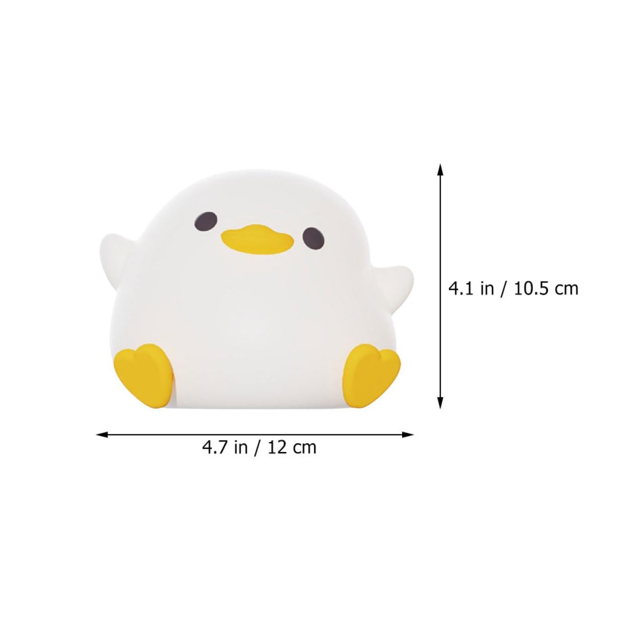 Beavorty Luce Notturna a Forma di Cartone Animato in Silicone Ricaricabile USB 2 Livelli di Luminosità, Lampada da Comodino Compatta per Camera da Letto e Adulti