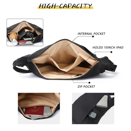 Light Weight Minimalism Hobo Crossbody Bag Men Women Fashion Thin Banana Crescent Shoulder Nylon Cross Body4