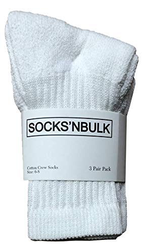 12 Pairs Of Yacht & Smith Wholesale Kids Crew Socks, Childrens Cotton Casual Crew Socks Size 4-62