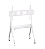 TXGJWRA Universal Tv Stand Television Stands Tv Stand Tvstand Mobile Tv Stand for 40-75 Inch Tvs, Rolling Tv Cart with Media Shelf and Wheels, Holds Up to 220Lbs, Max V,White-86 * 66 * 203cm