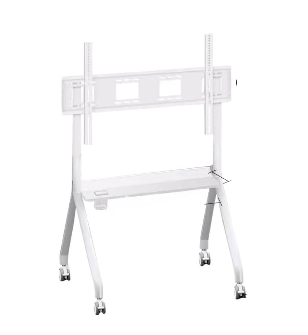 DFGHNBVC Universal Tv Stand Television Stands Tv Stand Tvstand Mobile Tv Stand For 40-75 Inch Tvs, Rolling Tv Cart With Media Shelf And Wheels, Holds Up To 220Lbs, Max 900X600Mm,White-86 * 66 * 203Cm