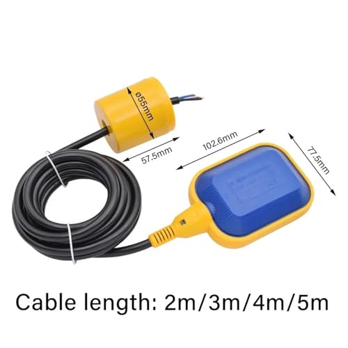 Interruptor de flotador de 5m de cable y 220V 8A para regular nivel de agua 6