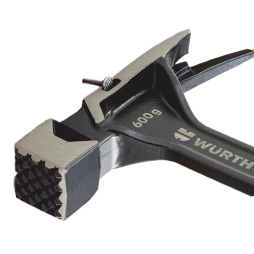 Würth Profi Latthammer 600g - extrem robuster und aus einem Stück voll geschmiedeter Hammer mit 2K Griff und Magnethalter, Zimmermannshammer, Länge 33cm | 0715733130