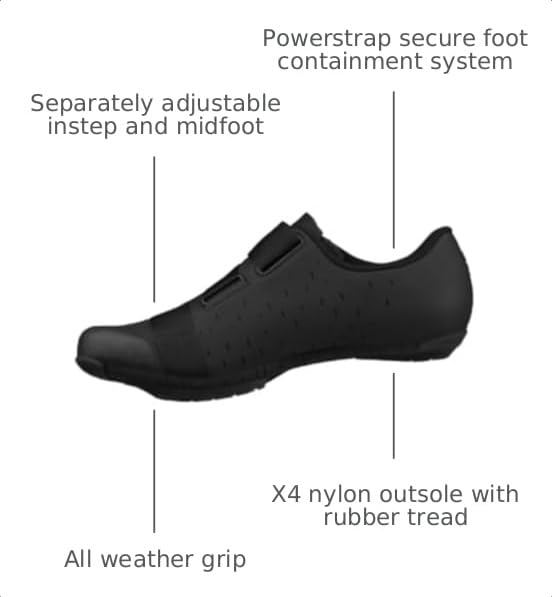 Fizik Terra Powerstrap X4, Gravel Cycling Comfortable Shoes, Black, 8 by Fizik - Image 3