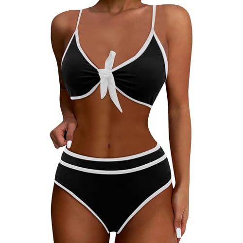 Bikini Rosa Viejo Trajes De BañO Corte BrasileñO para Mujer Faja Bikini Bikinis Talla Pecho Grande BañAdores para Mujeres con Pecho Grande Traje De BañO 3 Piezas Bikini Halter Cruzado Bikinis Sexis