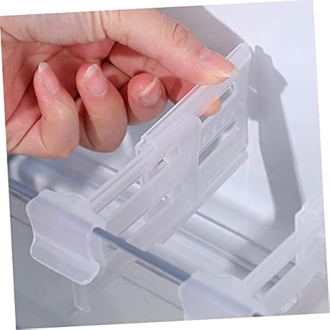 VALICLUD 12pcs Adjustable Refrigerator Drawer Dividers Expandable Fridge Shelf Organizers with Telescopic Lengthening Design for Kitchen Storage and Food Organization