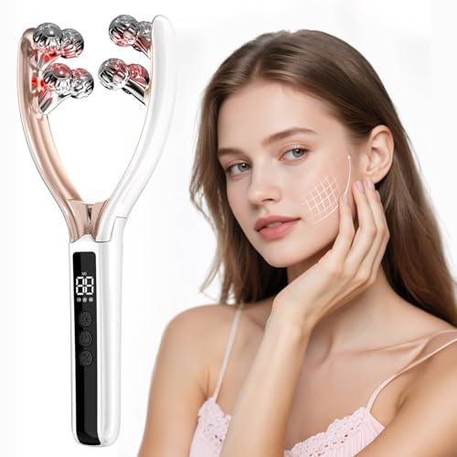 CXGRISE Wireless Facial Massager, 3D Roller Electric Facial Rolle...