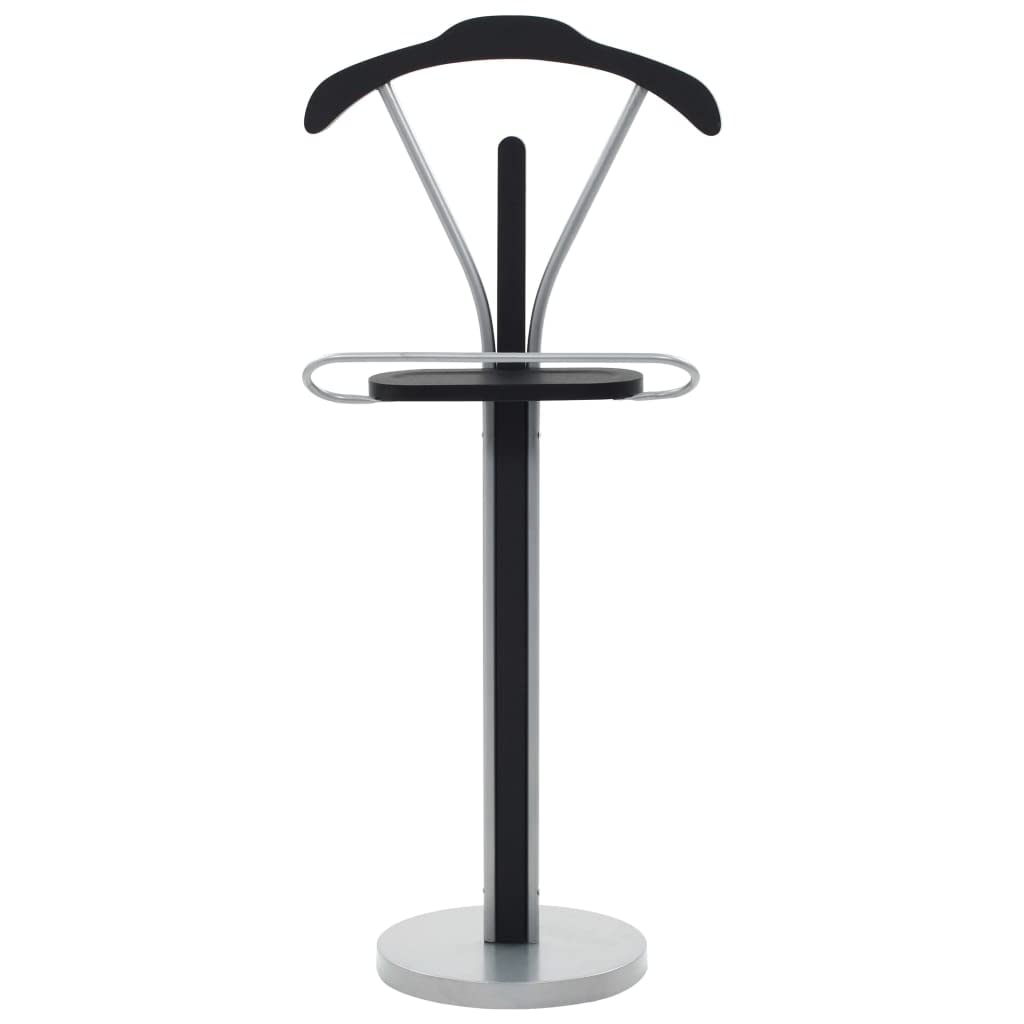 vidaXL Galán de Noche Accesorios Colgador Ropa Hogar Articulos Organización Almacenamiento Casa Práctico Funcional Útil Negro y Gris 45x35x107cm