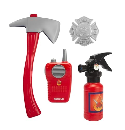 Simba Feuerwehr Basic Set, Feuerlöscher mit Sprühfunktion, Axt,...