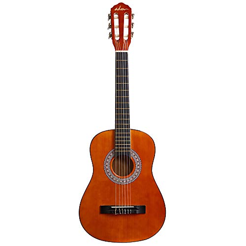 ADM Beginner Classical Guitar 1/2 size 34 Inch Nylon Strings Wooden Guitar, Sunset