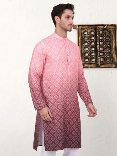 Image of Jompers Men's Ombre Pure Cotton Straight Kurta