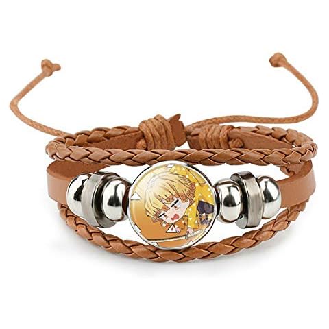 Demon Slayer Bracelet costpaly Kamado Tanjirou Bracelet Wristband Braided Bracelet The favorite bracelet of young animation fans (4) Cover