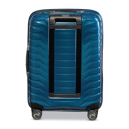 Image of Samsonite Proxis Global Carry-On Hardside Luggage with Dual Spinner Wheels, Airline Approved - Innovative Roxkin Lightweight Shell With Ultimate Durability- TSA Lock, Telescopic Handle - Petrol Blue