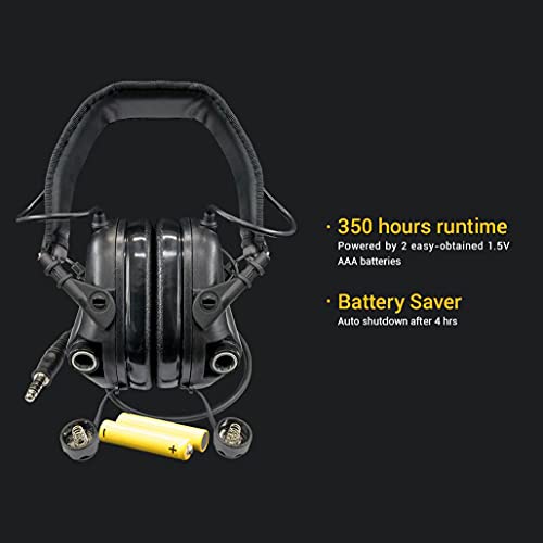 EARMOR M32 Tactical Headset Hunting & Shooting Earmuffs with Microphone, Sound Amplification, Nato TP120 Jacket, Tan - Thumbnail 6