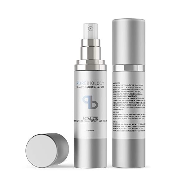 Pure-Biology-Total-Eye-Cream-with-Hyaluronic-Acid-Baobab-Oil-Anti-Aging-Complexes-to-Reduce-Dark-Circles-Puffiness-Under-Eye-Bags-Wrinkles-Fine-Lines-for-Men-Women Total Under Eye Cream for Wrinkles | Caffeine Eye Cream Anti Aging Moisturizer and Avocado Oil Eye Wrinkle Cream with Baobab Oil Hyaluronic Acid and Vitamin E | Hydrating Eye Cream for Men and Women