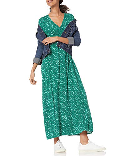 Image of Amazon Essentials Women's V Neck Short Sleeve Waisted Maxi Dress (Available in Plus Size)