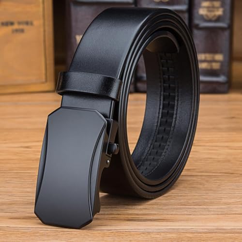 Men's Belt, Automatic Buckle Cowhide Lengthened Genuine Vintage Formal Men's Belt, Suitable for Casual Business Gift2