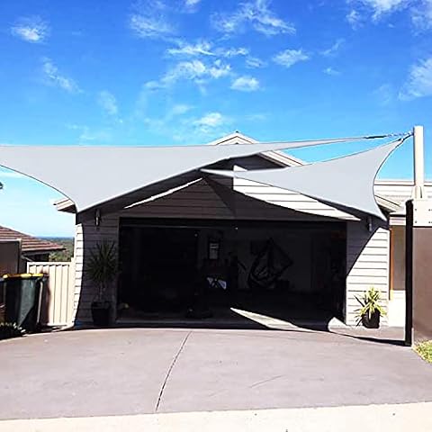 KOOL KOI SHADE Triangle 12' x 12' x 12' Grey Sun Shade Sail Patio Garden Outdoor Cover Breathable UV Proctection Cover