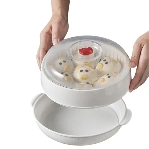 Herramienta de cocina de vapor de microondas | Papazón de comida con tapa y plana