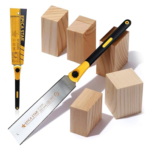 Serra Manual de Madeira, 66 cm, Serra Lâmina Flexível de Borda Dupla, 7/12 TPI, Corte Nivelado Japonês Afiado