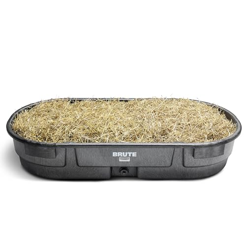 Image of Rubbermaid Commercial Products Stock Tank, 120-Gallons, Structural Foam, Heavy Duty Container, for Livestock /Animal /Cattle Feed & Water, Outdoor Homemade Pool /Hot Tub /Bathtub, & Pet Cleaning /Dog Wash