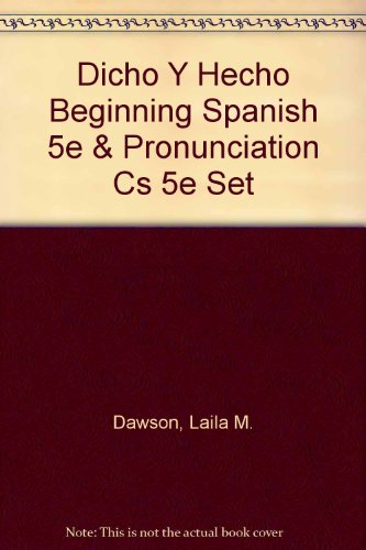 Dicho y hecho Beginning Spanish Fifth Edition a... 0471162256 Book Cover