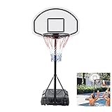 FCH Poolside Basketball Hoop Swimming Pool Kids Junior Adjustable Height Portable Basketball System Backboard Stand Pool Toy