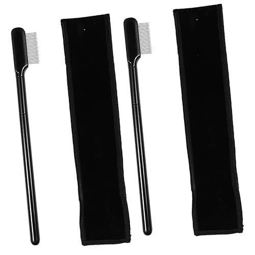 Housoutil 2 Sets Compact Stencil Kit Brow Brush Eyebrows Brush Perfect Makeup Tool for Travel Home Use