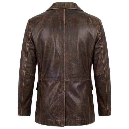 Image of Suede Leather Blazer for Men Suede Sport Coat for Men Blazer Suede Leather Jacket Blazer Coat for Men