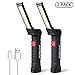 Lampe de Travail LED Lampe Torche Baladeuse LED Lampe Atelier LED Rechargeable Lampe d'Inspection Lampe de Poche Base Magnétique 5 Modes pour Lampe Garage, Camping, d'urgence Gros,2 Pièces