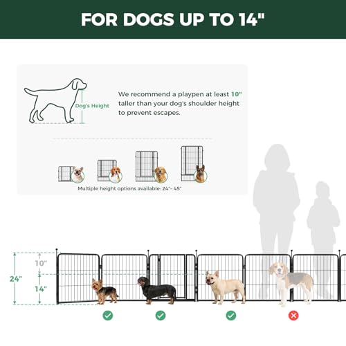 Image of FXW Instant Dog Playpen with RV Step Grid for RV Camping, 24 inch H, 32 Panels