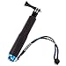 Produktbild ShipeeKin Gummierte Aluminium Hand Grip Wasserdicht Selfie Stick ausziehbar 7-19" Teleskop Handheld Pole Einbeinstativ für Gopro HD Hero 5/4/3 +/3/2/1, geekpro, SJCAM ek7000 (Blau)