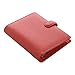 Filofax Finsbury Organizer, Pocket Size, Coral - Traditional Grained Leather, Six Rings, Week-to-View Calendar Diary, Multilingual, 2025 (C025553-25)