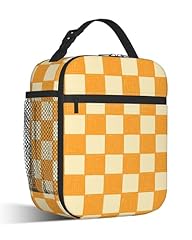 Orange Beige Checkered