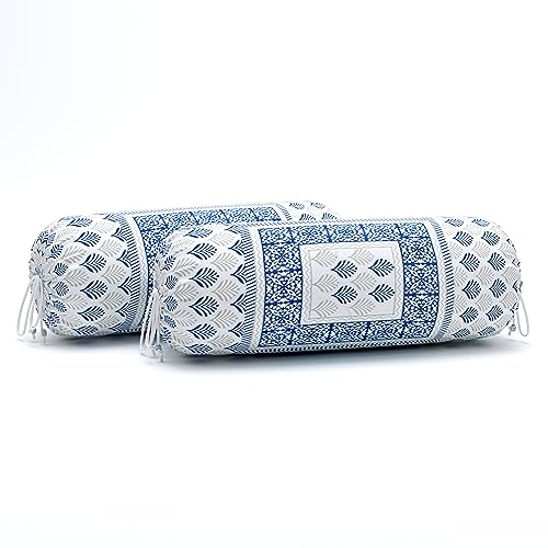 Image of BLOCKS OF INDIA 200Tc Diwan Set Cotton 8 Piece | Deewan Printed Bedsheet Sets For Living Room Hall (Set Of 8 Piece, 1-Bed Sheet | 2-Bolster Cover | 5-Cushion Cover (Color 19), Multicolor