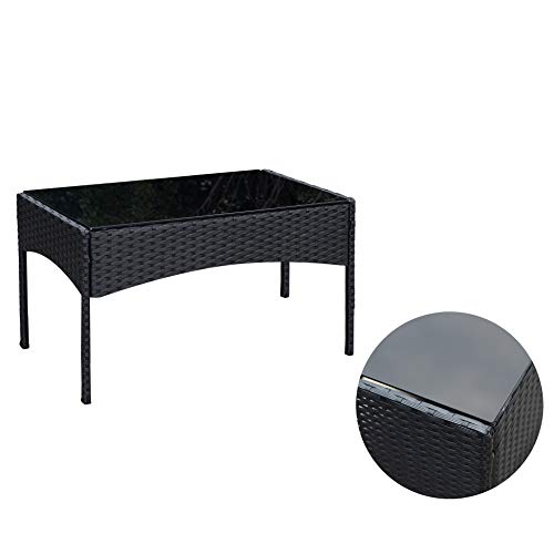 Ribelli 4-teiliges Gartenmöbel Set, Lounge Set, cremefarbenen Kissen – aus PE-Rattan – Tisch Plus Zwei Stühle und 1er… – Bild 4