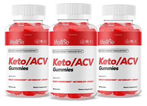 (3 Pack) Lifeline Keto ACV Gummies - Life Line Keto Plus Apple Cider Vinegar Advanced Luxe Gummys Formula, LifeLineKeto + Gummies, Lifelines Pro AVC, Shark, Yearwood, Lines, 90 Days Supply