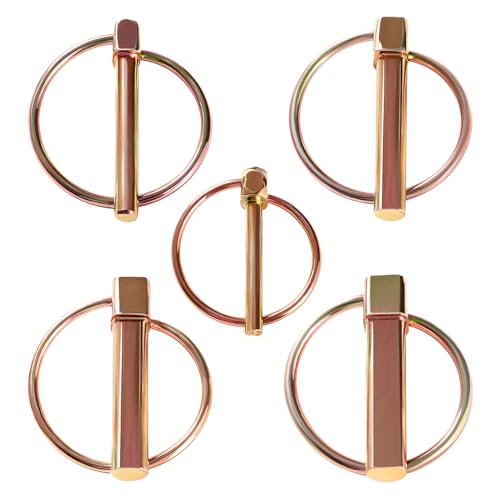 YIXISI 5 PCS 4.5 / 6 / 8 / 10 / 11 mm Lynch Pin Assortment Kit, Round Shape Lynch Retaining Pins