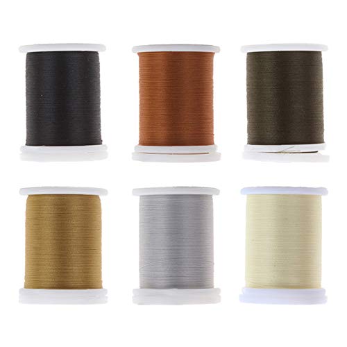 Riverruns Super Realistic Standard Thread 3/0,6/0,8/0,Twisted Thread, Body Thread Fly Tying Material Proudly from Europe Tie Flies Body (6 Color/Set Twisted Thread)
