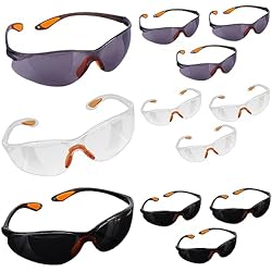 Equipo De Protección Personal En Carpintería 12 Pack Gafas De Seguridad, Gafas De Protección, Gafas A Prueba De Polvo, Transparentes Plaquetas Nasales Gafas De Seguridad Y Trabajo Manchas Y Agentes Contaminantes Para Actividades Aire Libre