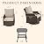 MELLCOM Patio Furniture Set, 3 Pieces Wicker Swivel Glider Chairs with Side Table and Thick Cushions, All Weather Rattan Bistro Set for for Porch, Garden, Backyard and Patio