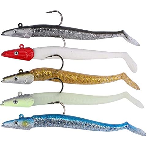 Matymats 5Pcs Soft Plastic Fishing Lures Kit Cover