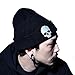 Opreng Soft Hat Skull Beanie Halloween Winter Hat Unisex Fashion Cap Warm and Durable (White)