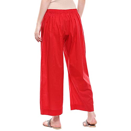 Image of BIBA Womens Solid Palazzo Pants
